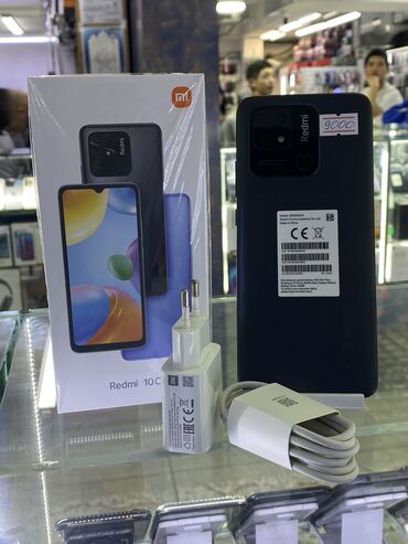 чехол 570: Xiaomi, Redmi 10C, Б/у, 128 ГБ, цвет - Черный, 2 SIM
