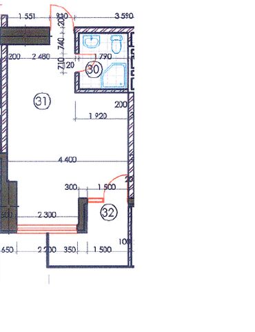 мкр тунгуч квартиры: 1 бөлмө, 32 кв. м, 4 кабат, Дизайнердик ремонт