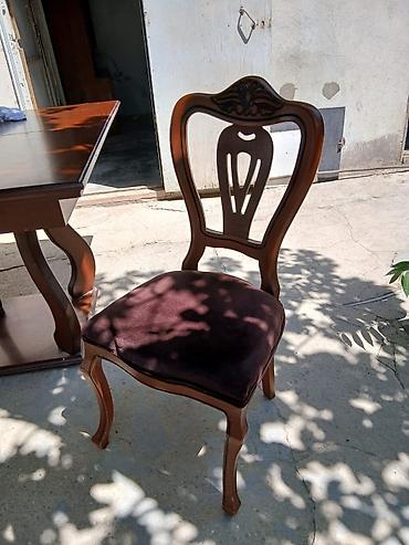 qoz: Qonaq otağı üçün klassik mebel dəsti - Material: tünd qəhvəyi rəngli — 7