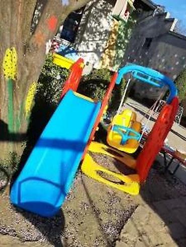Sve za dečije igralište: Dečiji 4-u-1 set za dvorište – tobogan, ljuljaška, koš i mini — 15