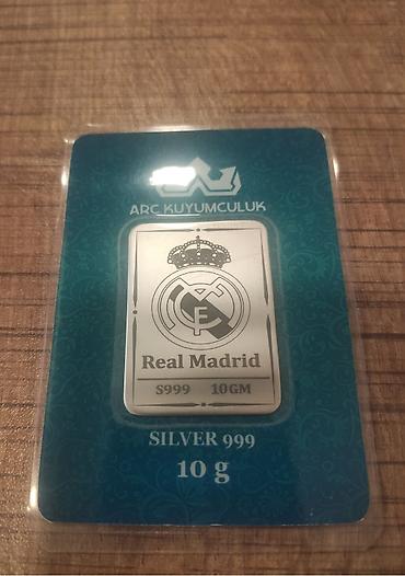 real madrid: Real Madrid temalı 999 ayarlı saf gümüş külçə – 10 qram - Marka — 1