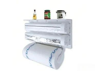 Ostala kuhinjska oprema: Zidni kuhinjski držač/dispencer 3 u 1 - Praktičan organizator za — 3
