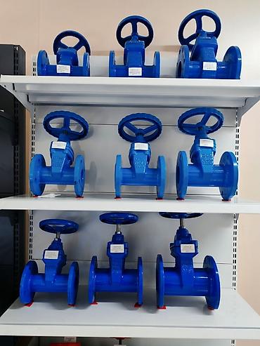 Известь: Задвижка чугунная 30ч6бр (Ру 10/16) — Фланцевая, с выдвижным шпинделем — 14