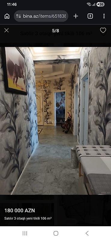 10000 heyet evleri: 3 otaqlı, Yeni tikili, 106 kv. m — 6