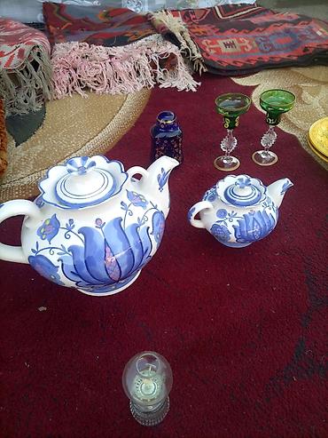 keci sudu satisi: Çay dəsti, rəng - Ağ, Keramika — 1