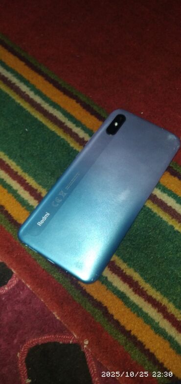редмий 8: Redmi, Redmi 9A, Б/у, 32 ГБ, цвет - Синий, 2 SIM