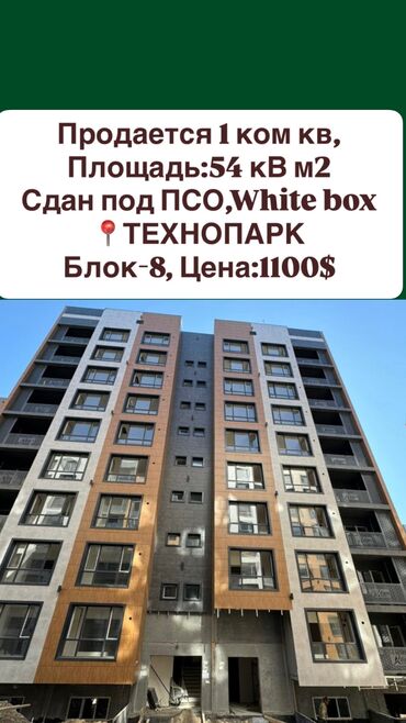 Продажа квартир: 1 комната, 54 м², Элитка, 9 этаж, ПСО (под самоотделку)