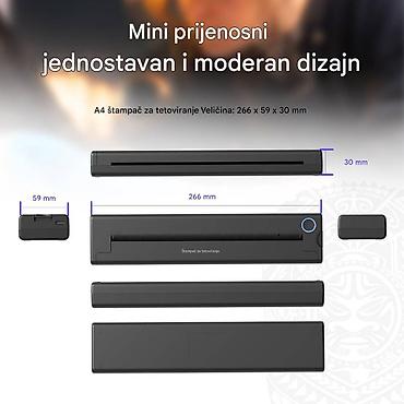 Ostala elektronika: Mini prenosivi A4 štampač za tetoviranje - Prenosivi termalni štampač — 9