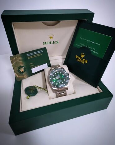 часы водонепроницаемые: Rolex Hulk Люкс Качество Водонепроницаемый Диаметр 41мм Механическая