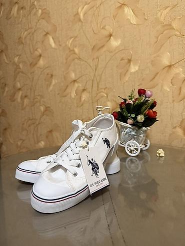 brend ayaqqabilar: U.S. Polo Assn. ağ rəngli uniseks kets - Brend: U.S. Polo Assn — 1
