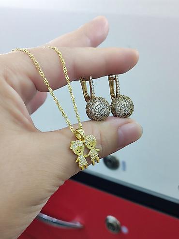 Серебряные серьги: Серебро Италия Серебряный Серьги+ Цепочка с подвеской Цена 4500сом — 9