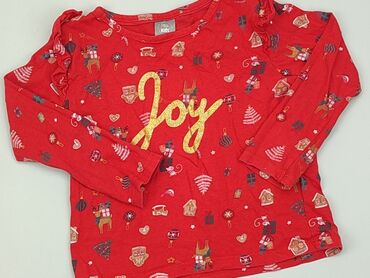 bluzka kopertowa czerwona: Bluzka, Little kids, 4-5 lat, 104-110 cm, stan - Dobry