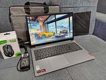 2 ядерный ноутбук: Ноутбук, Lenovo, 16 ГБ ОЗУ, AMD Ryzen 7, 15.6 ", Б/у, Для работы, учебы, память NVMe SSD