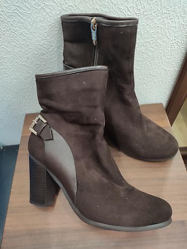 Ботинки: Черные ботинки в брутальном стиле - Модель: кожаные шнурованные — 5