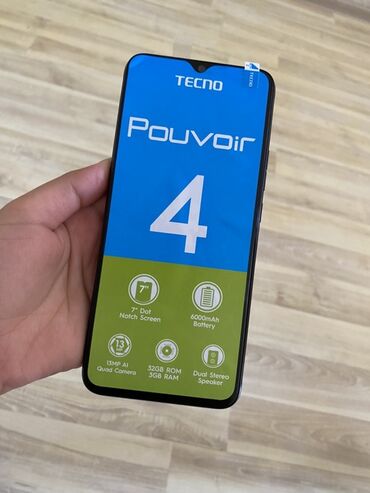 optimal telefon: Tecno Pouvoir 4, 32 GB, rəng - Yaşıl, İki sim kartlı