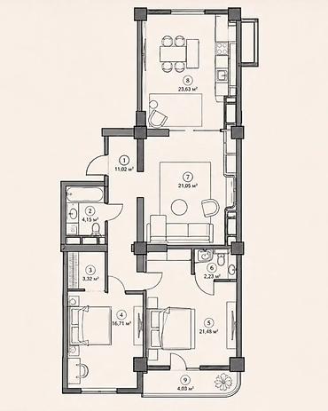 Продажа квартир: 3 комнаты, 110 м², Элитка, 18 этаж — 3