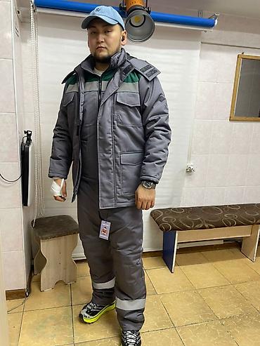 Спецодежда: Костюм рабочий (куртка + брюки), серый с контрастными вставками — 9