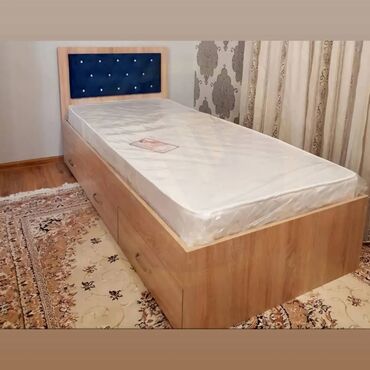 Təknəfərlik uşaq çarpayıları: Oğlan və qız üçün, Yeni, Çarpayı, Bazasız, Matras ilə, Siyirməli — 6