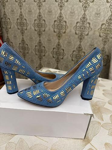 Tuflilər: Mavi qadın ayaqqabısı -Zövqlü və fərqli modeldir -Toy, nişan və — 1