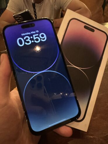 Apple iPhone: IPhone 14 Pro Max, Б/у, 256 ГБ, Deep Purple, Коробка, 83 %