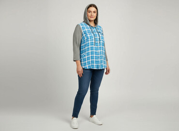 bluza pod marynarkę: John Baner, Bluza z kapturem damska, rozmiar XL