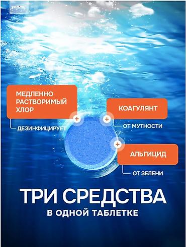 Тазалоочу каражаттар: Тазалоочу каражат: Таблеткалар, Бассейн үчүн — 3