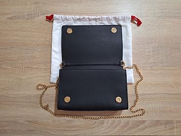 Torbe: Love Moschino crna original torbica s lančićem Prelepa crna elegantna — 3