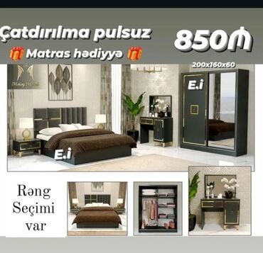 Yataq otağı dəstləri: 2 təknəfərlik çarpayı, Dolab, Tumba, Türkiyə, Yeni — 13