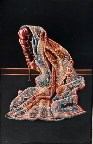 Şəkillər, tablolar: Əl işi yağlı boya tabloları - Mövzular: - Təbiət mənzərələri: çay — 18