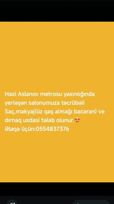 Dırnaq ustaları: Manikur ustası. Təcrübəli. Faiz