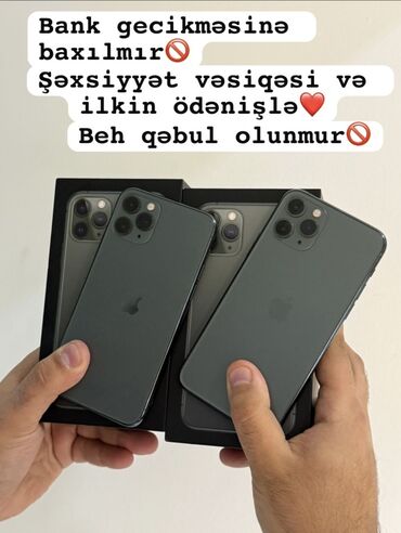 irshad telecom telefonlar: IPhone 11 Pro, Matte Midnight Green, Face ID