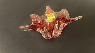 glass: Rubín Glass Murano-üslubunda dekorativ şüşə qab - Material: qalın — 1