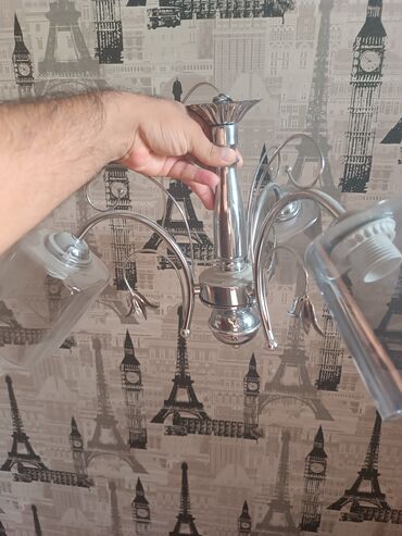 Sandıqlar: Çılçıraq, 3 lampa, Metal