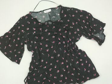 czarne bluzki z odkrytym ramieniem: Blouse, Janina, M (EU 38), condition - Good