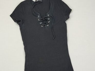 czarne eleganckie bluzki krótki rękaw: Bluzka Damska, FBsister, 2XS, stan - Dobry