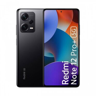 xiaomi telefonlari: Xiaomi Redmi Note 12 Pro+ 5G, 256 GB, rəng - Qara, 
 Barmaq izi, Face ID, Sənədlərlə