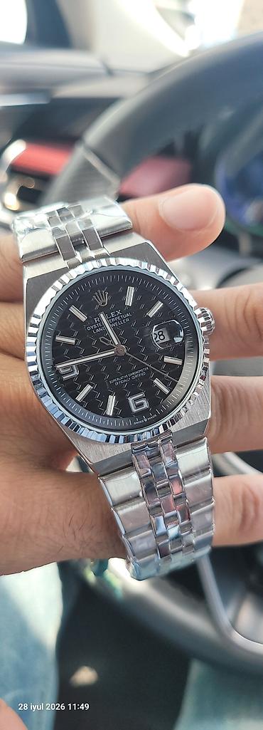 electron saat: Rolex Oyster Perpetual “Land‑Dweller” tərzində kişi qol saatı - — 1