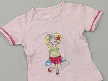 koszula z roza: Koszulka, 9-12 m, stan - Dobry