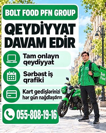 turbo az avtobus: Moto-kuryer tələb olunur, Gündəlik ödəniş — 1