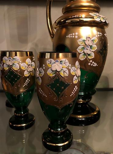 nahar servizi: Original Çexiya istehsalı bohemia kompot dəsti. İstifadə olunmayıb — 2