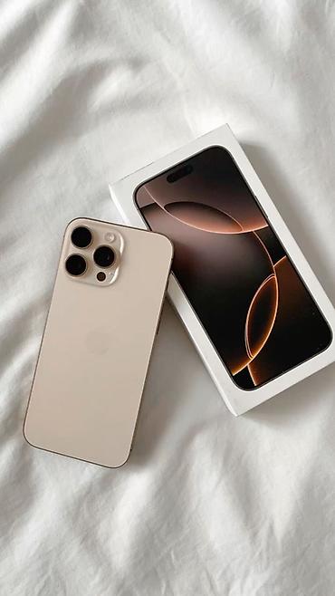 iphone 2 sim: IPhone 16 Pro Max, Б/у, 512 ГБ, Desert Titanium, Зарядное устройство, Кабель, Коробка, 91 % — 1
