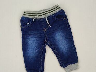 czarne spodnie mom jeans z dziurami: Spodnie jeansowe, So cute, 6-9 miesięcy, stan - Bardzo dobry