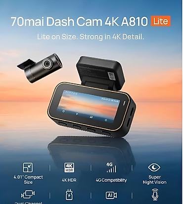 Видеорегистраторы: Автомобильный видеорегистратор 70mai Dash Cam A810 Lite 4K Ключевые — 3