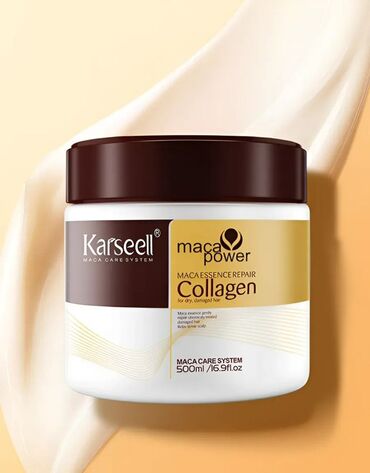Косметика: Karseell Maca Power Collagen — коллагеновая маска для волос, 500 мл