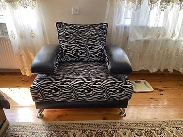 Kreslolar: Zebra naxışlı geniş 2 cüt kreslo - Dizayn: Qara-ağ zebra printli — 4