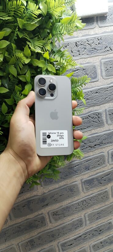 Apple iPhone: IPhone 15 Pro, 256 GB, Natural Titanium, Face ID lalafo.az -da Apple iPhone: IPhone 15 Pro, 256 GB, Natural Titanium, Face ID