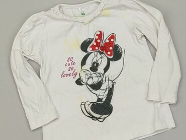 biała krótka bluzka: Блузка, Disney, 1,5-2 р., 86-92 см, стан - Задовільний