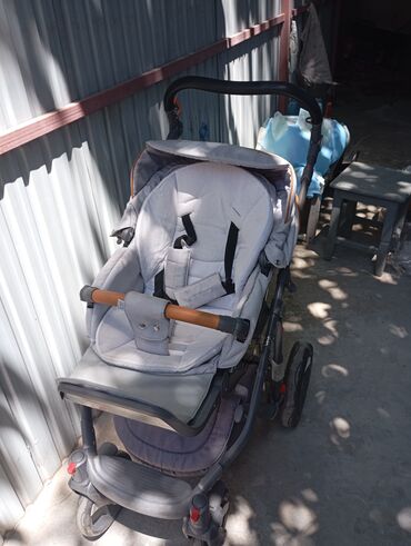 Коляски: Коляска, цвет - Серебристый, Б/у — 16