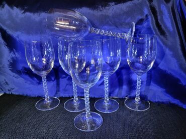 Čaše: Case nove za vino kristal,led kristal d'Argues Francuska 80,90te god — 8