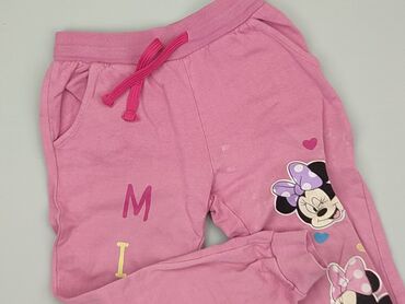 czarne spodnie z wysokim stanem szerokie nogawki: Sweatpants, Disney, 5-6 years, 116, condition - Fair